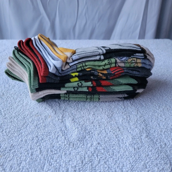 NWT Star Wars Mandalorian themed Grogu ankle socks 6 pairs large 3-9 - Picture 8 of 8